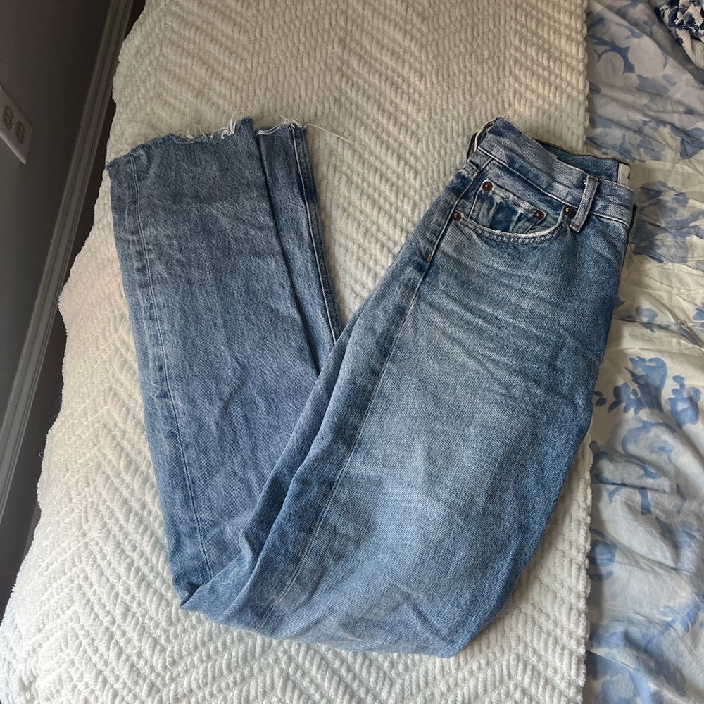 AGOLDE Cherie High Rise Straight Jeans in Tone - Picture 6 of 8